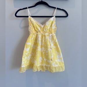 Yellow Floral Women's Dress